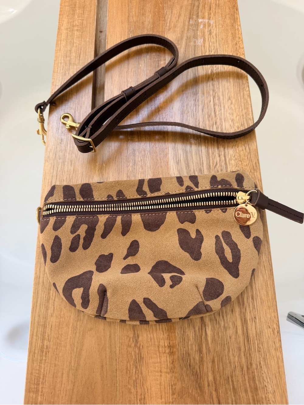 Clare V Petite Fanny - Lark/Brown Pablo Cat Suede